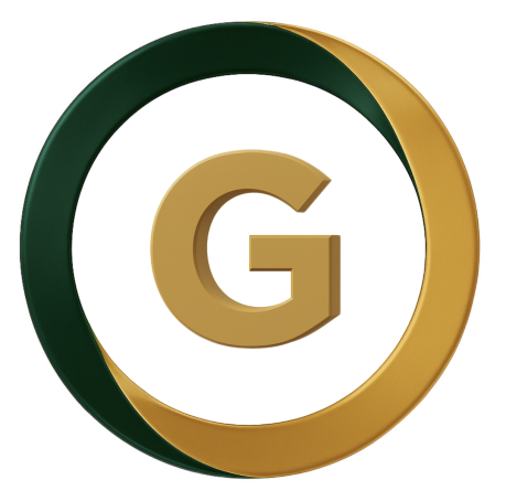 Good Steward Partnerships emblem showing a gold “G” inside a two-toned infinity-style circular ring in dark green and gold, symbolizing unity and purpose.